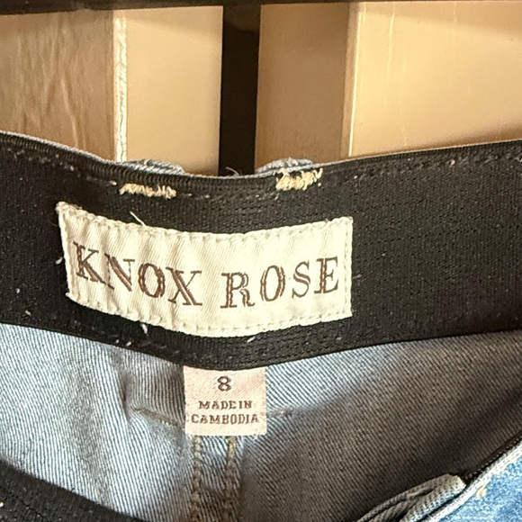 Knox Rose Light Blue Flare Jeans - Picture 3 of 6